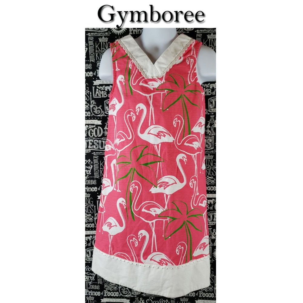 Gymboree Flamingo Dress Size 7🤩